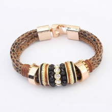 European american fashionable trendy leopard stingray teen leather bracelet